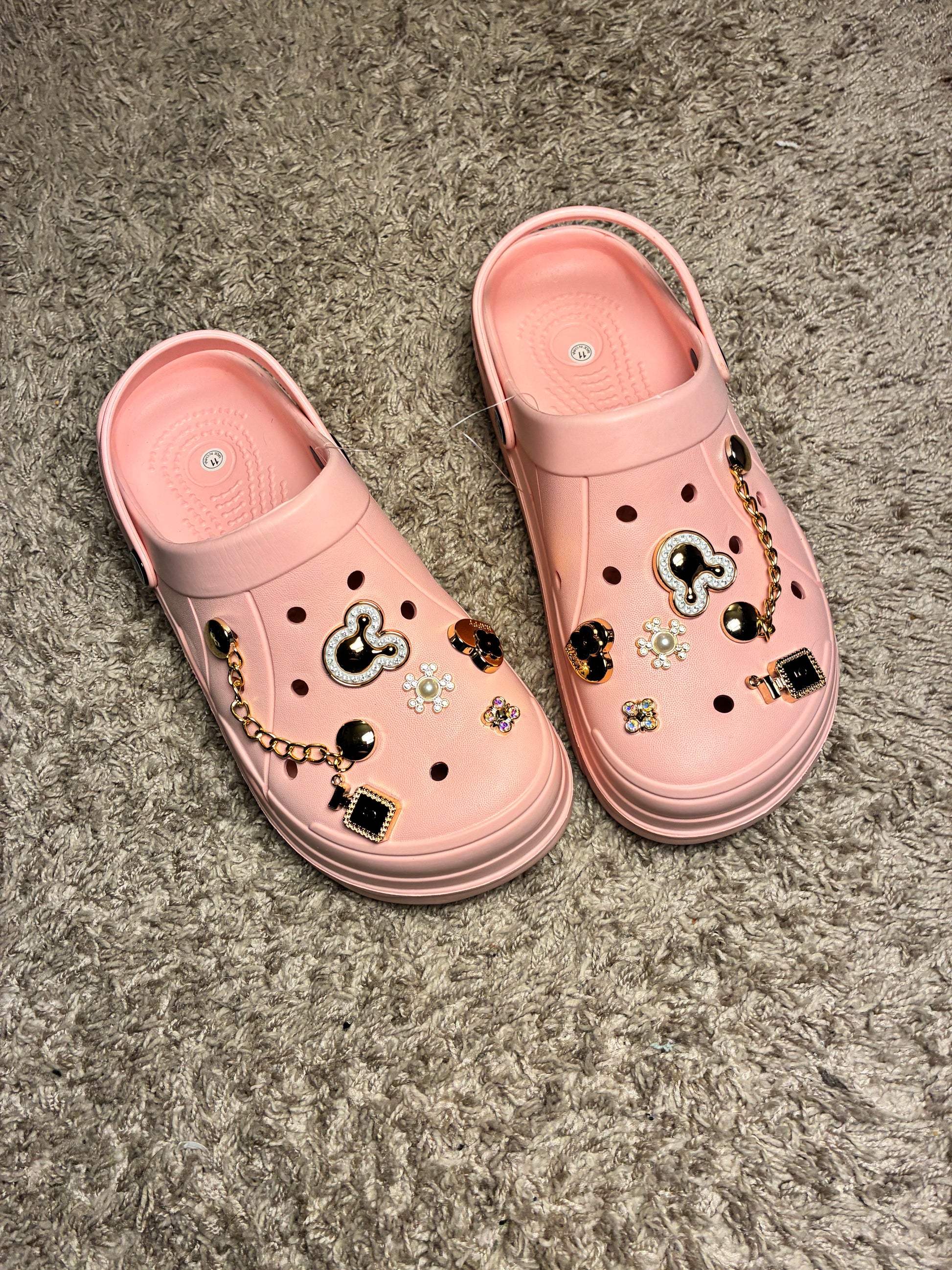 Pink Mickey Platform Crocs