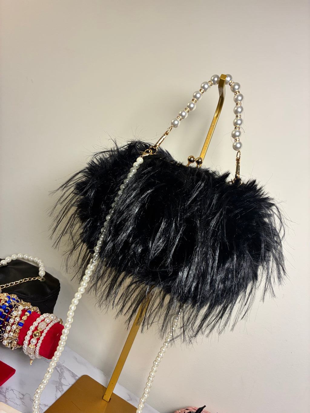 Black Pearl Fur Purse