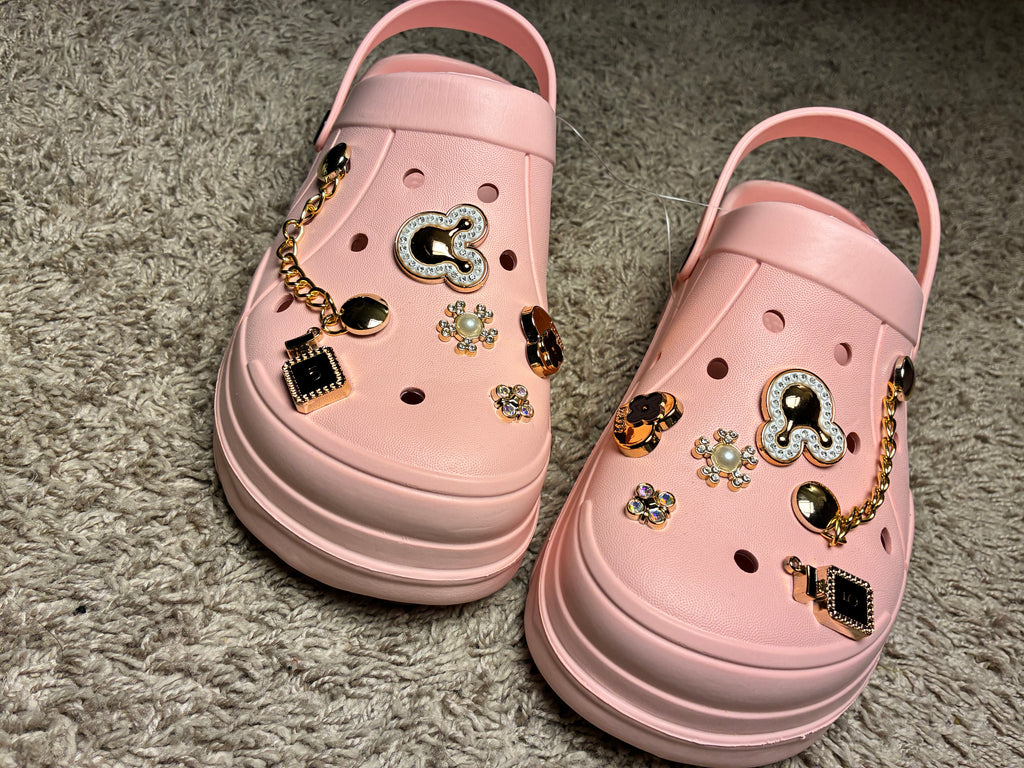 Pink Mickey Platform Crocs