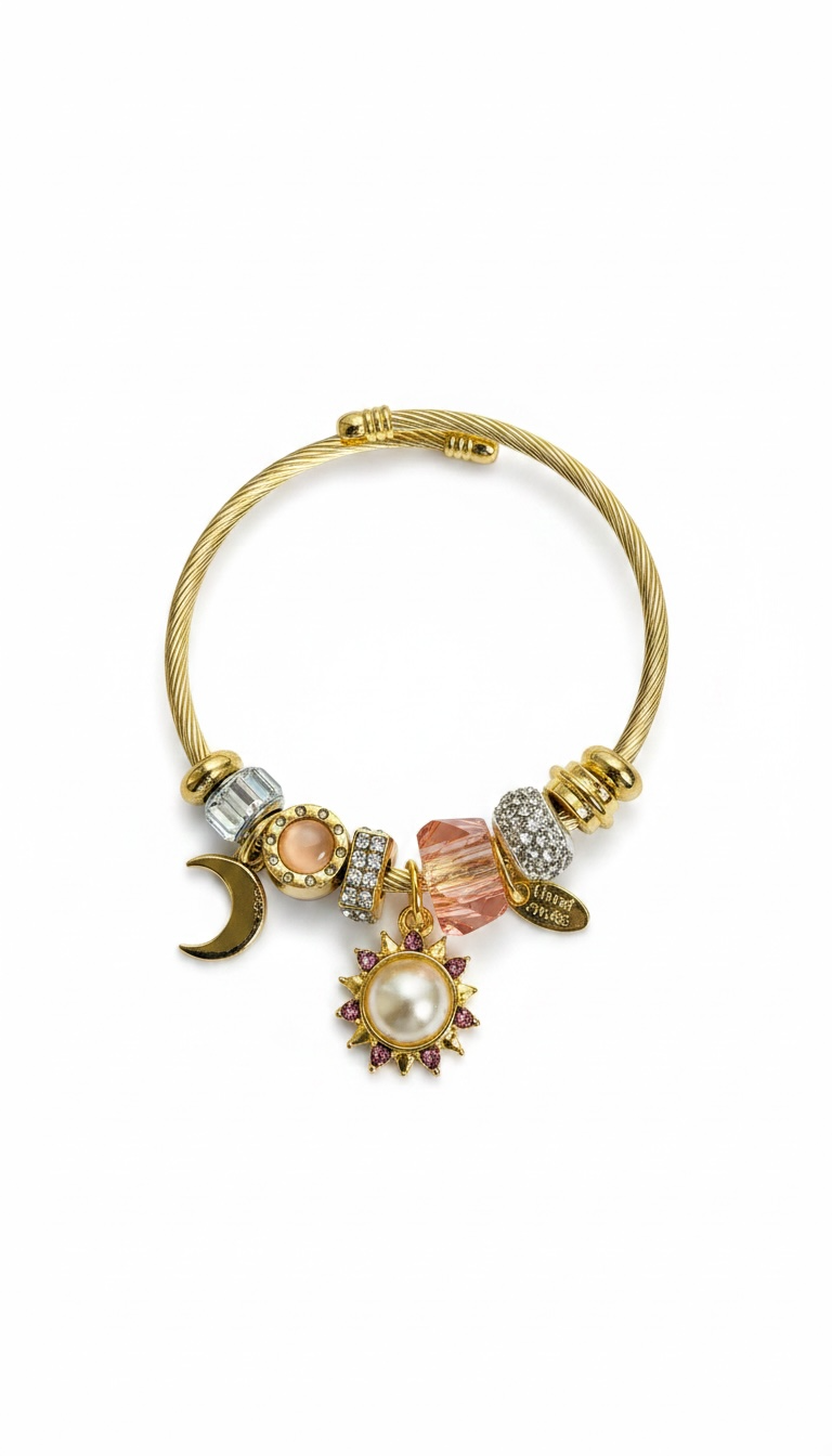 Solar Moon Charm Bracelet