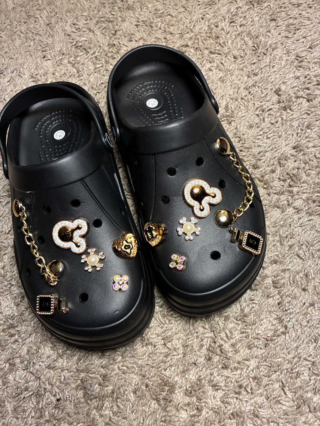 Black Mickey Platform Crocs