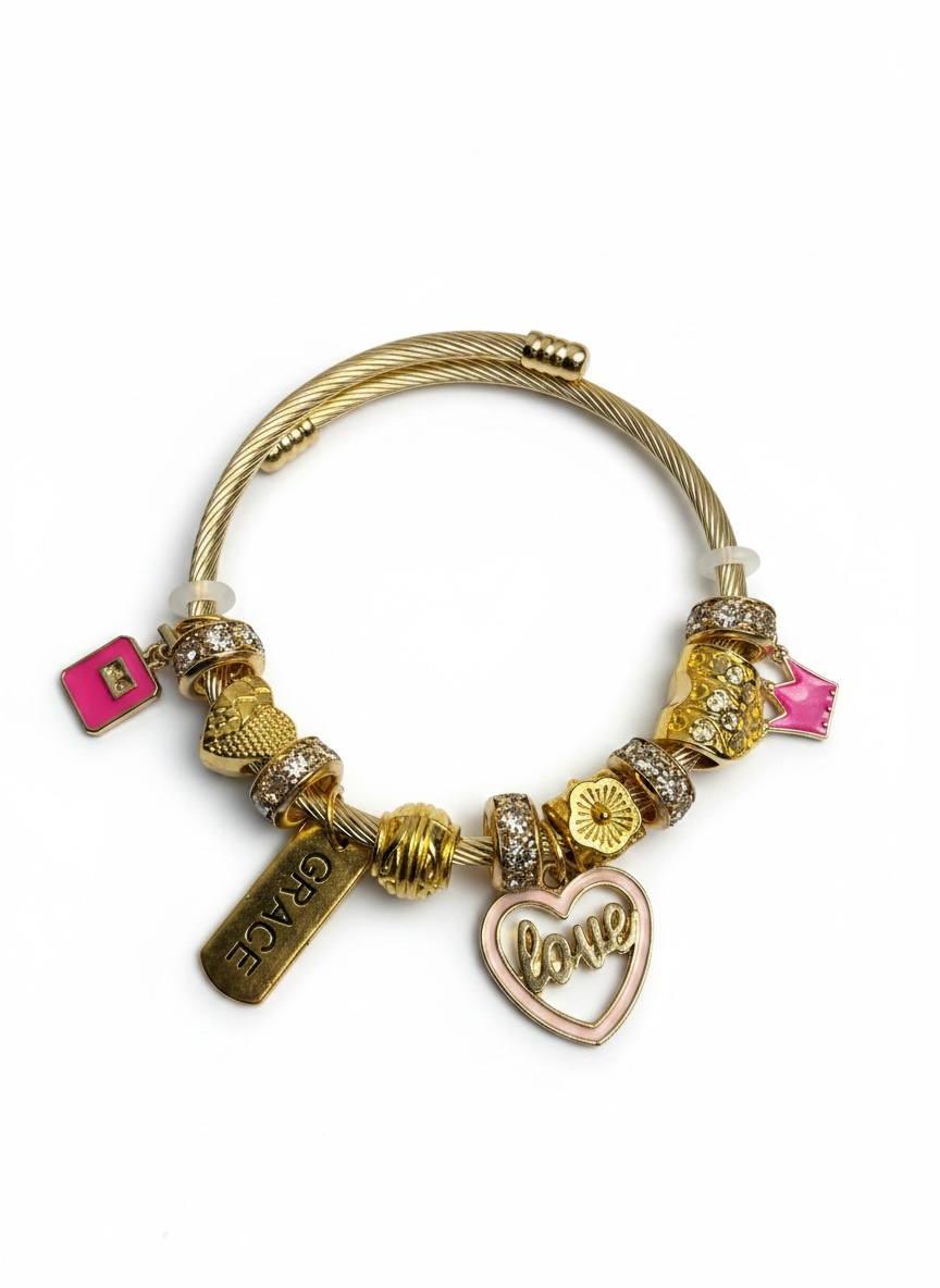 Phoenix Custom Charm Bracelet Gold 7