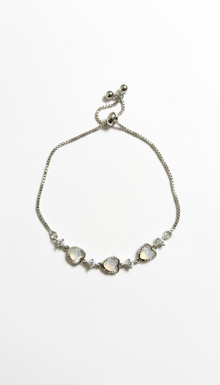 Triple Heart Chain Bracelet