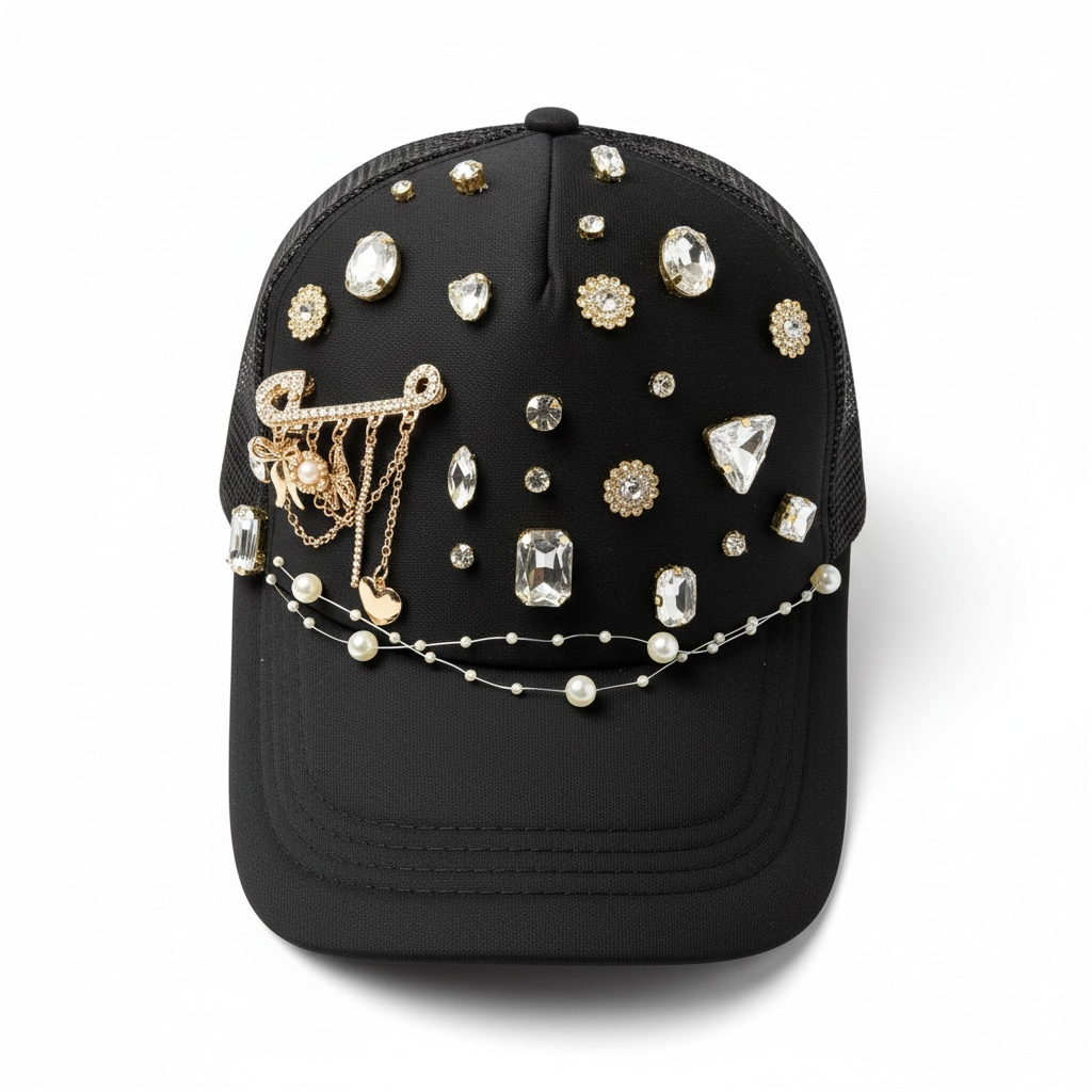 Black Charm Custom Cap