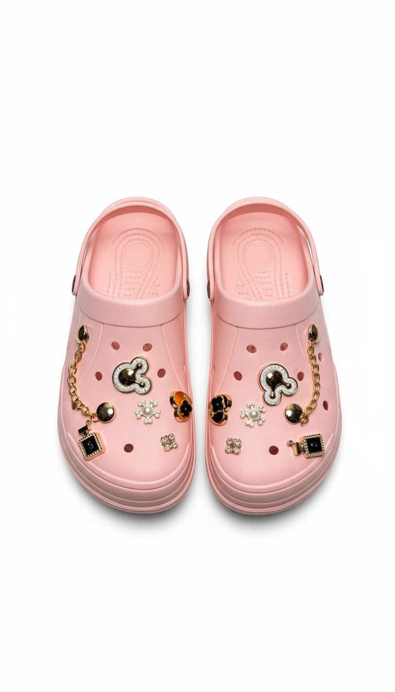 Pink Mickey Platform Crocs