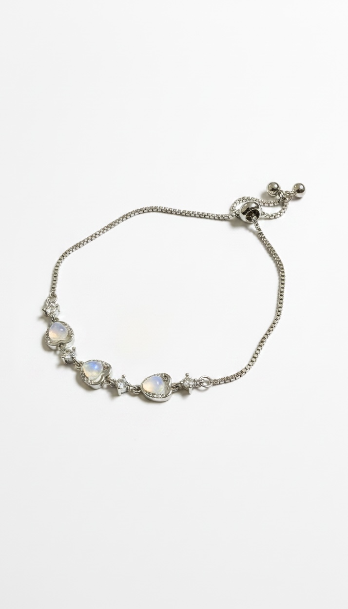 Triple Heart Chain Bracelet