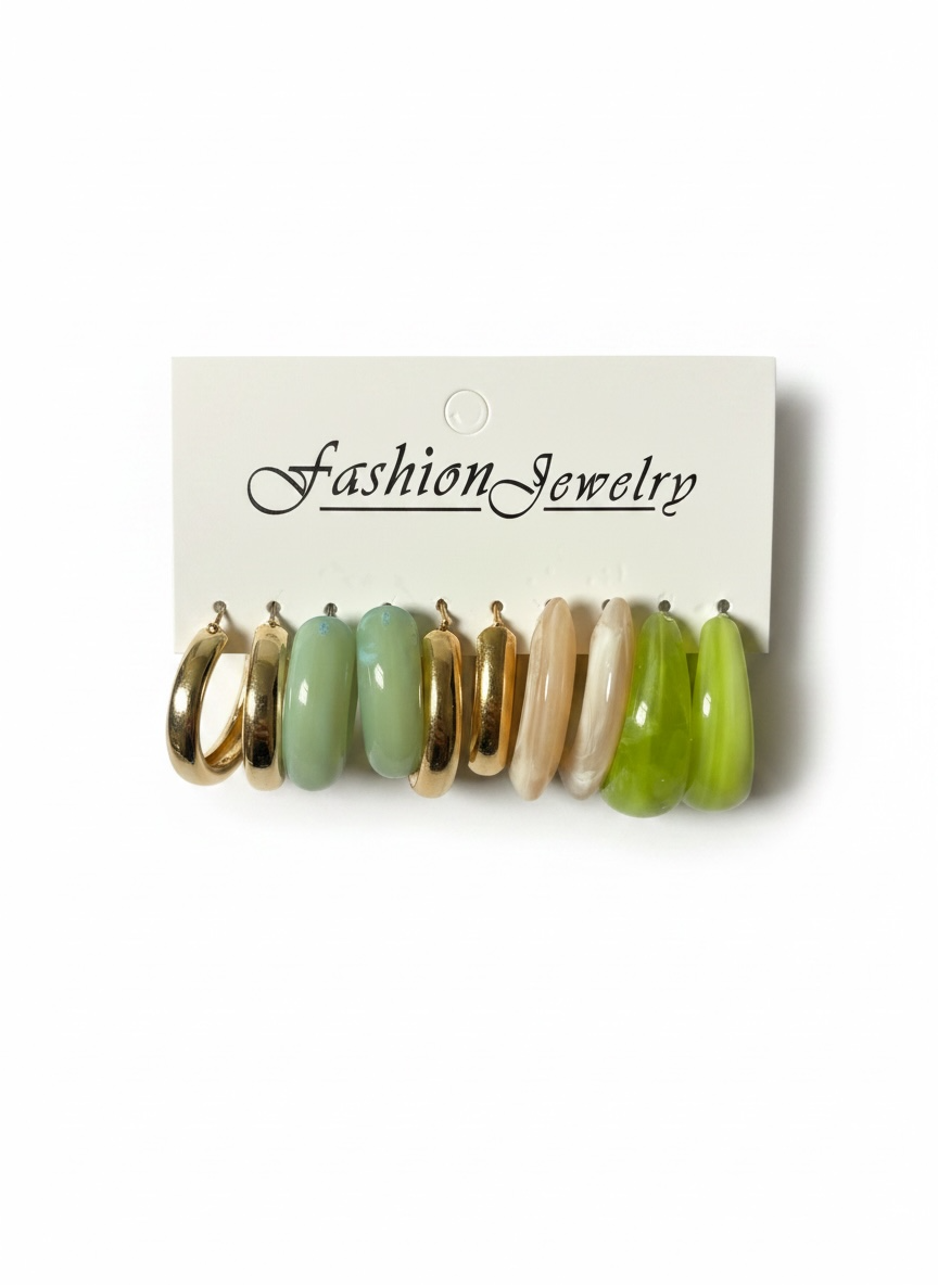 Nature Green Earring Set