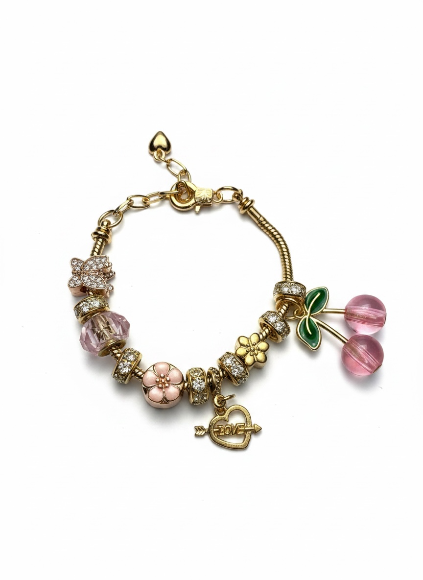 Phoenix Custom Charm Bracelet Gold 8
