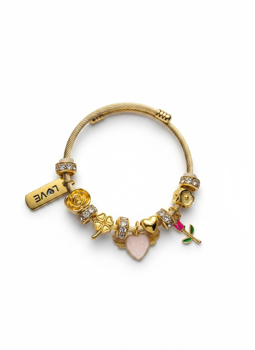 Phoenix Custom Charm Bracelet Gold 2