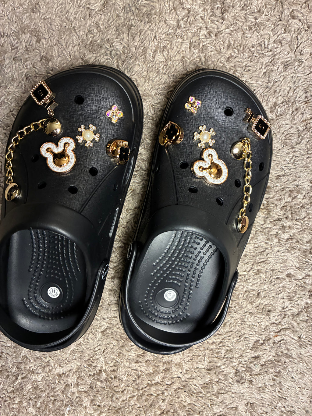 Black Mickey Platform Crocs