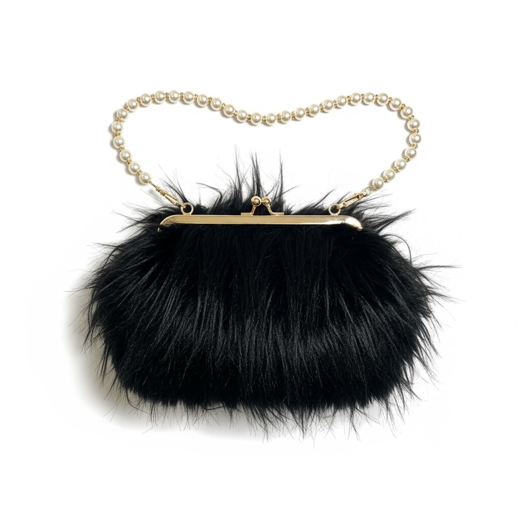 Black Pearl Fur Purse