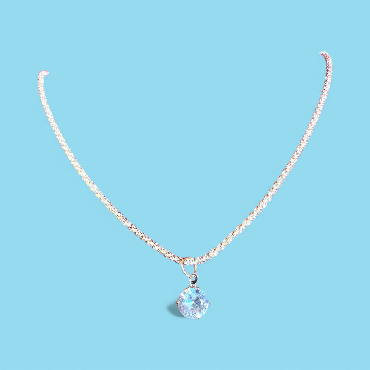 Silver Gem Necklace