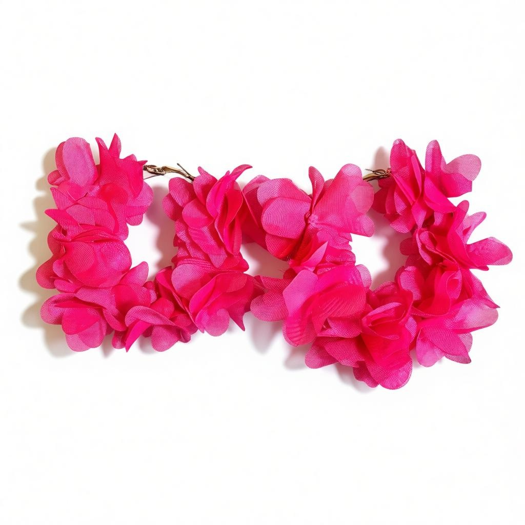 Pink Petal Hoops