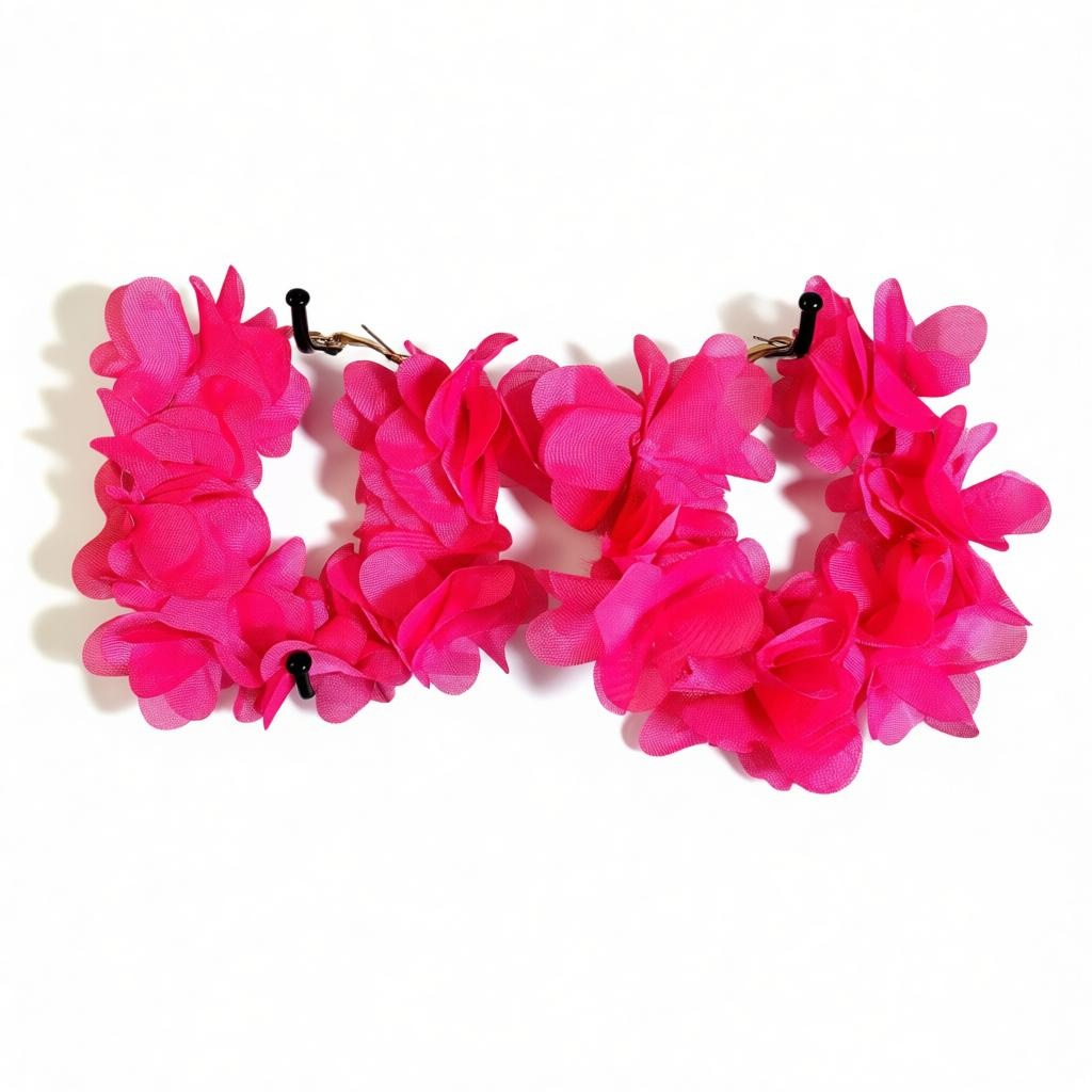 Pink Petal Hoops