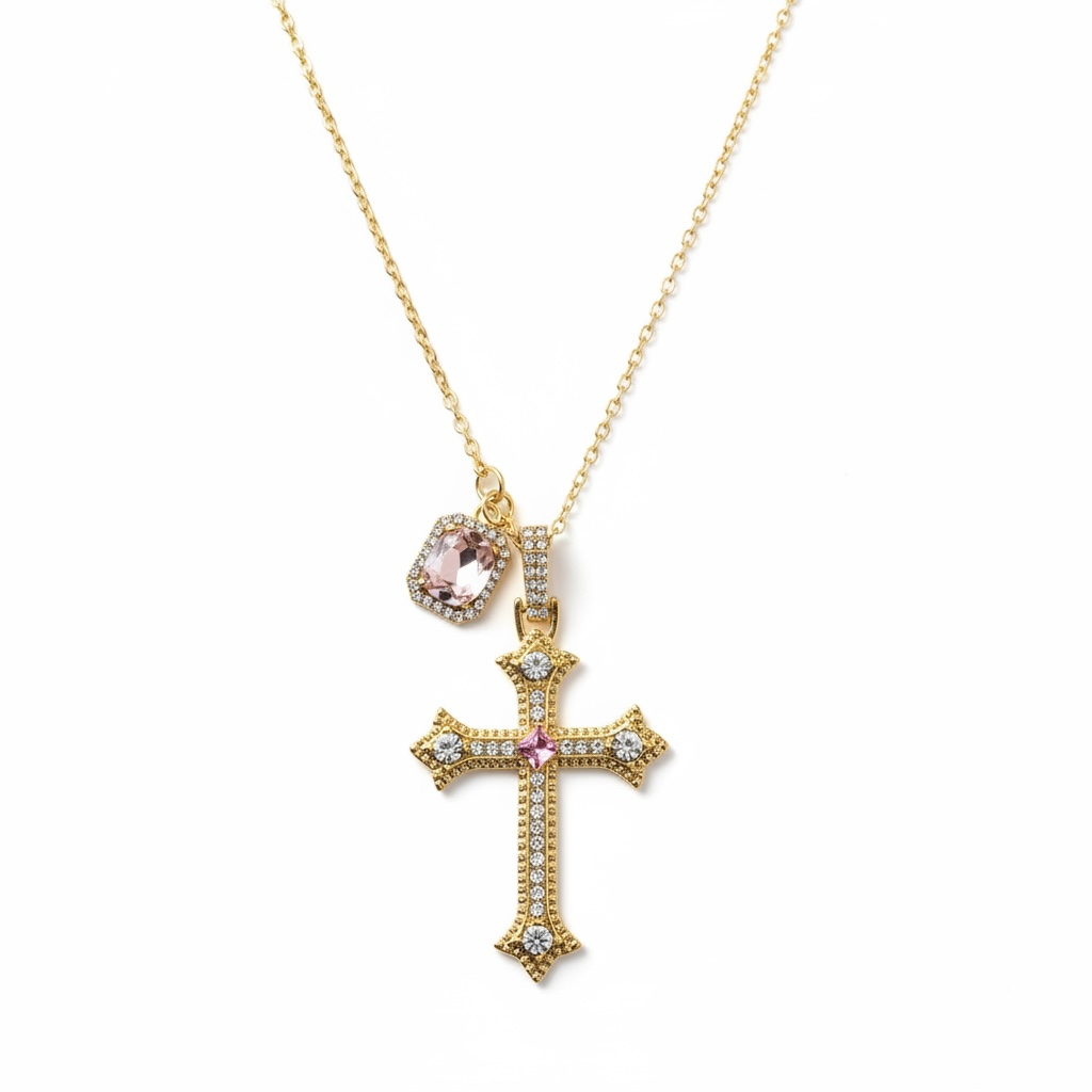 Cross Gem Necklace